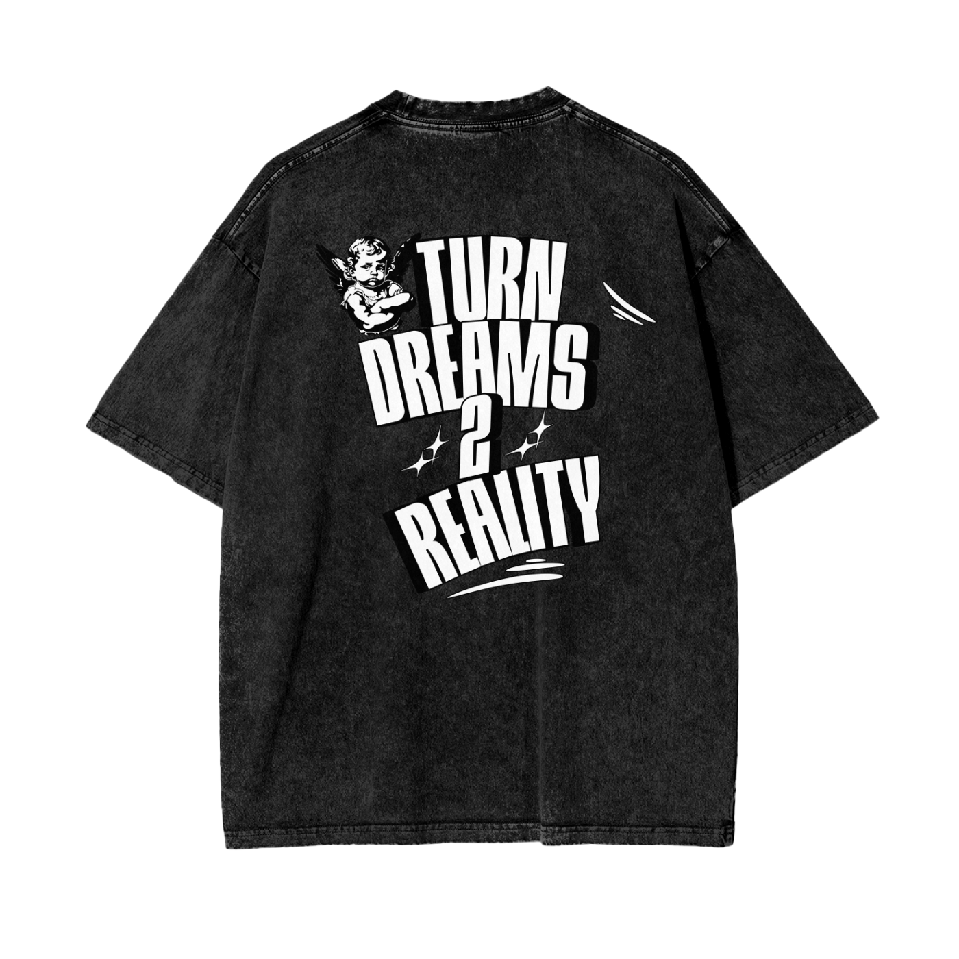Heavenly Hustle Dreams 2 Reality Oversized Snow Washed T-Shirt