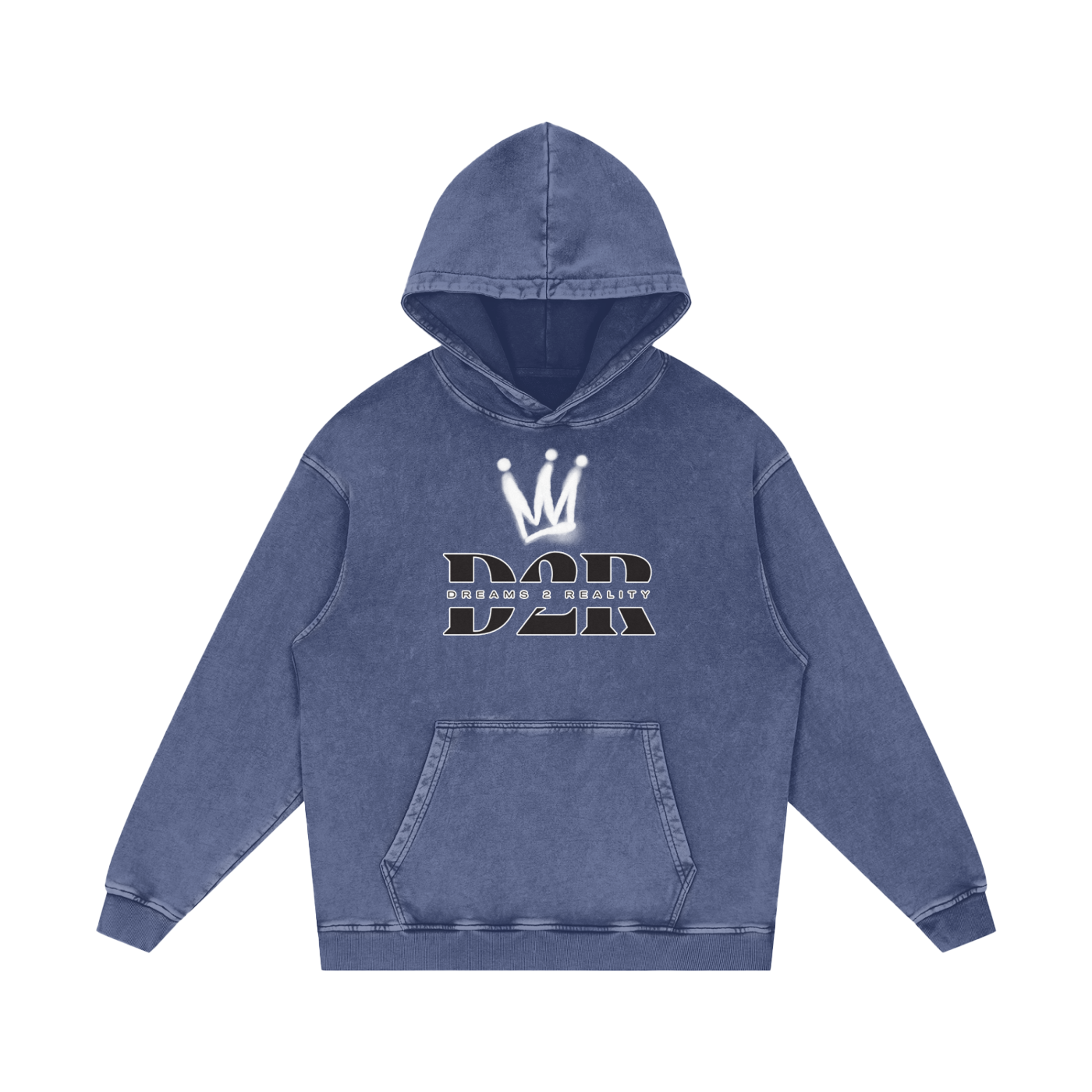 Dreams 2 Reality Acid Wash Oversize Hoodie