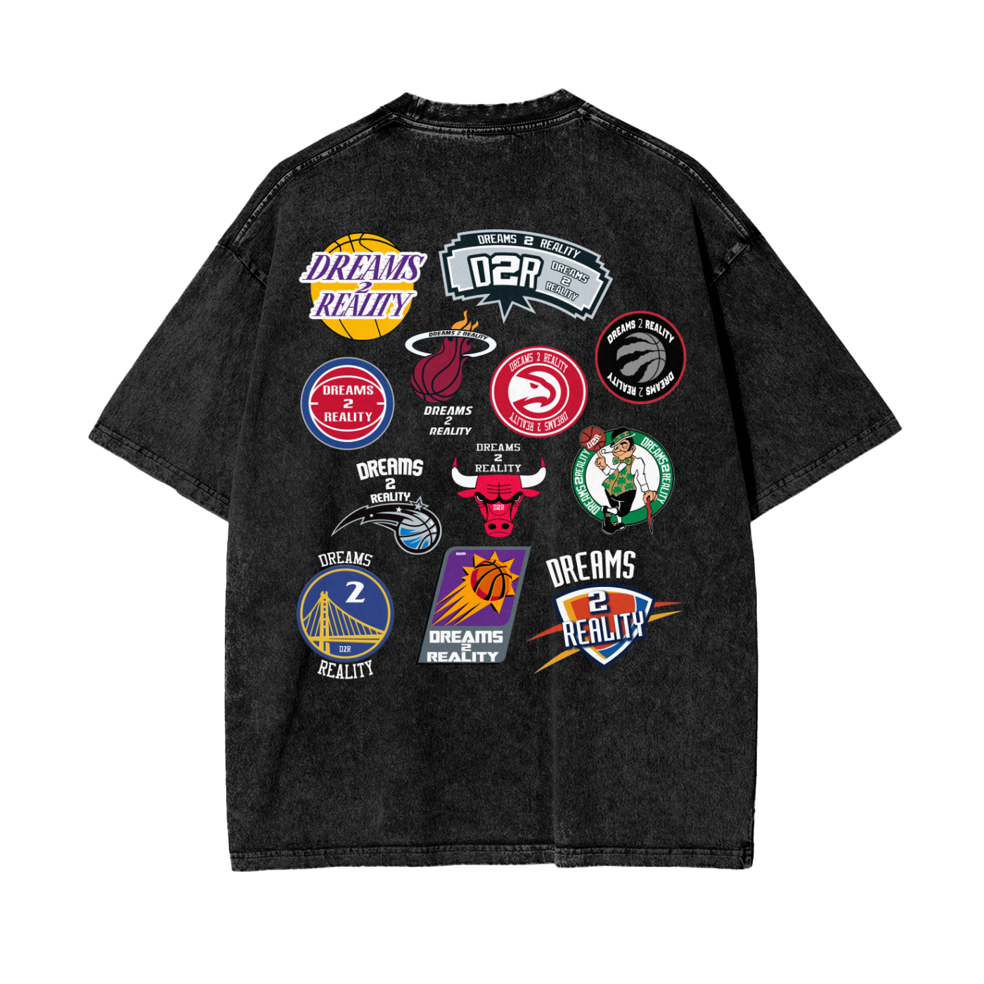 Dreams 2 Reality Hoop Dreams Oversize Snow Washed T-Shirt