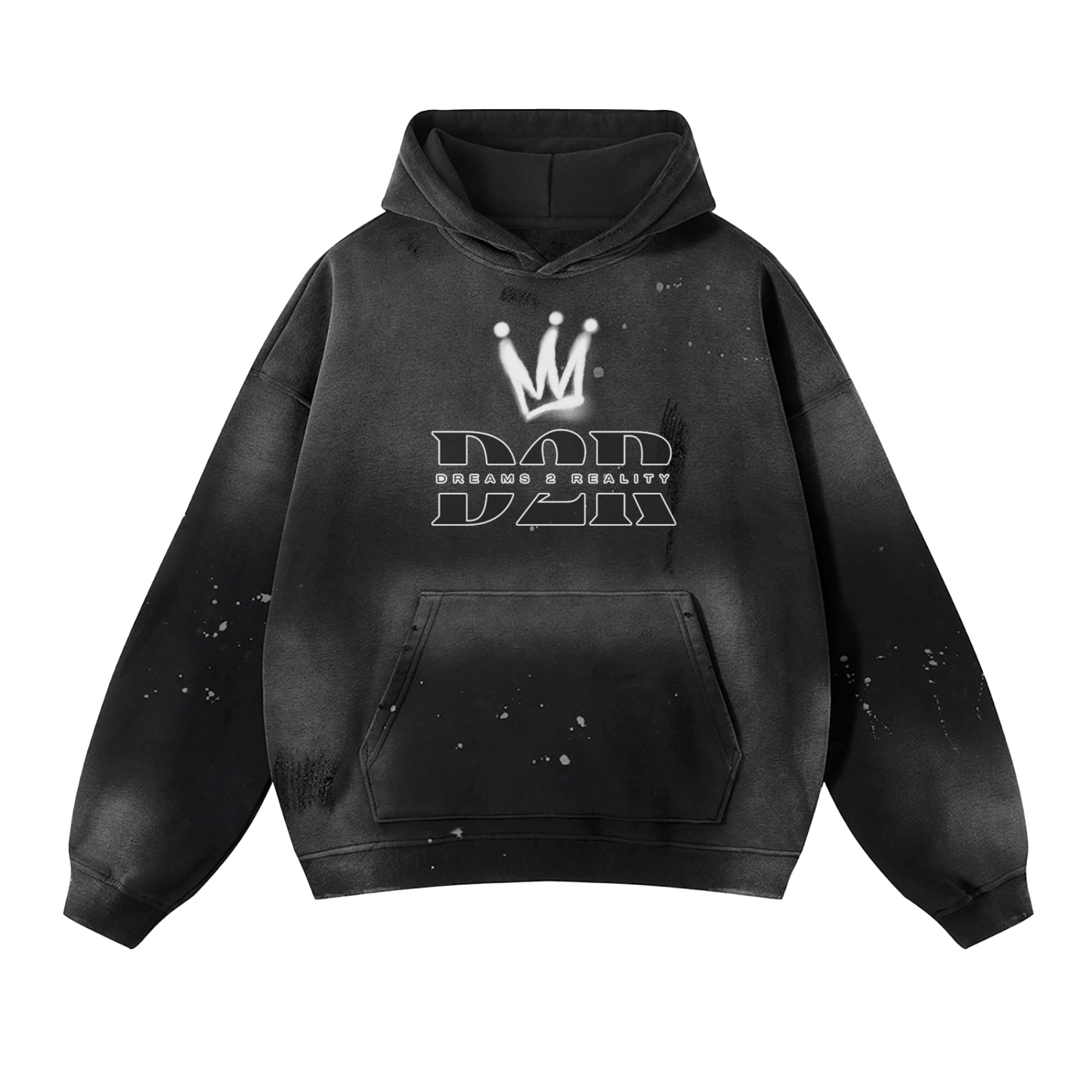 Dreams 2 Reality Vintage Wash Frayed Fleece Hoodie