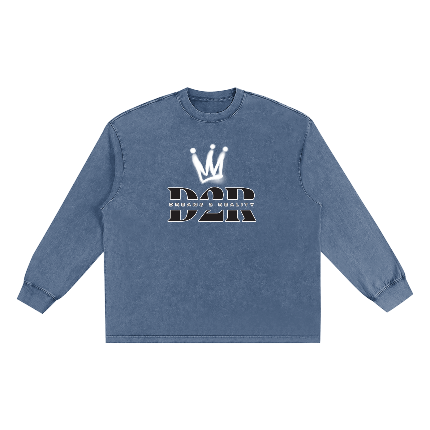 Dreams 2 Reality Snow Washed Oversize Long Sleeve T-shirt