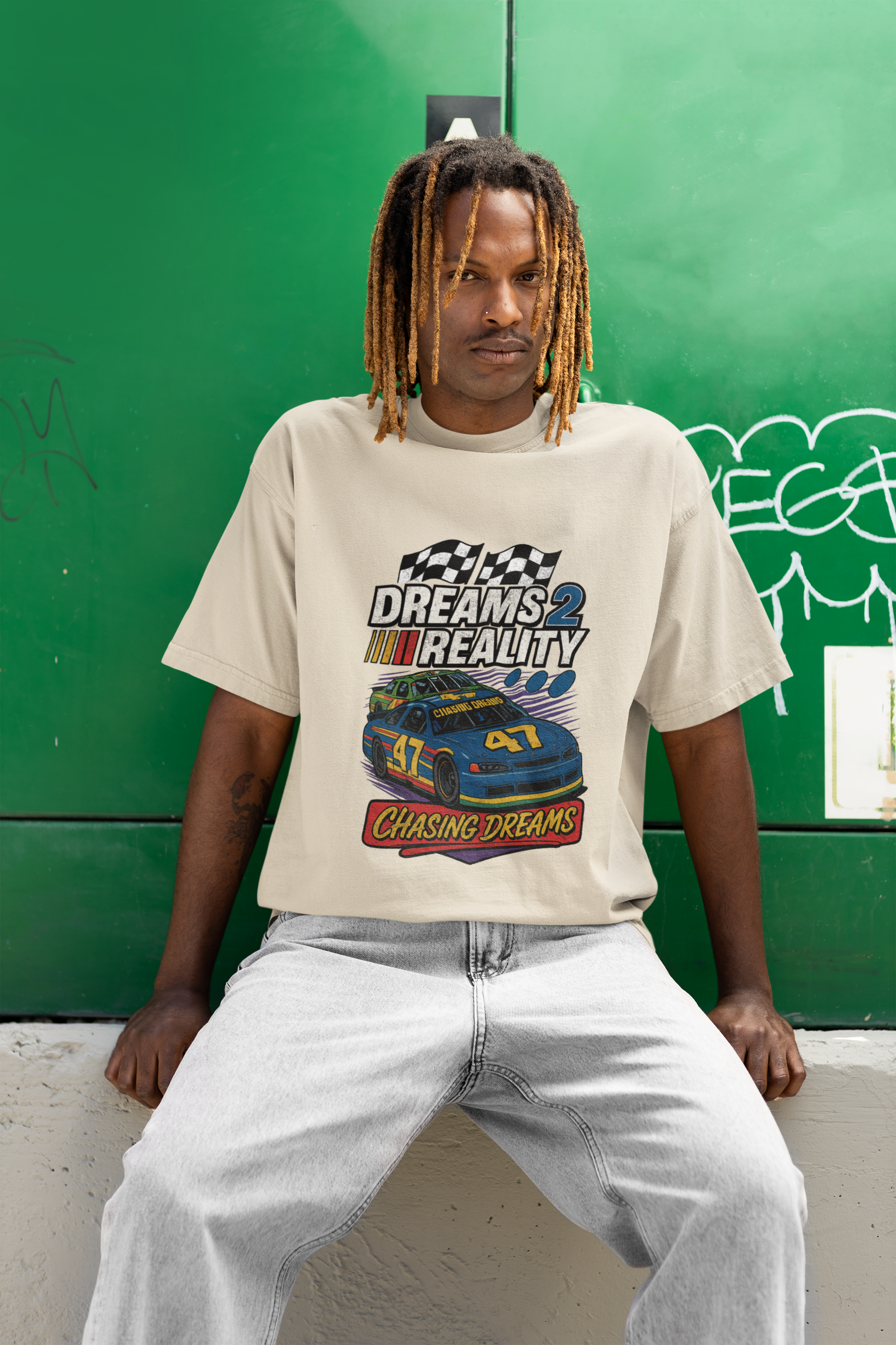 "Chasing Dreams" Heavyweight Vintage Washed T Shirt